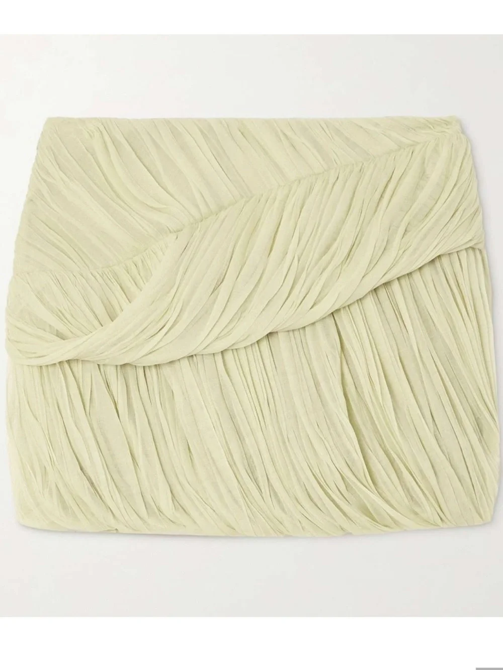 Tory Burch Green Ruched Jersey Silk Mini Skirt $1398 Sz 12
